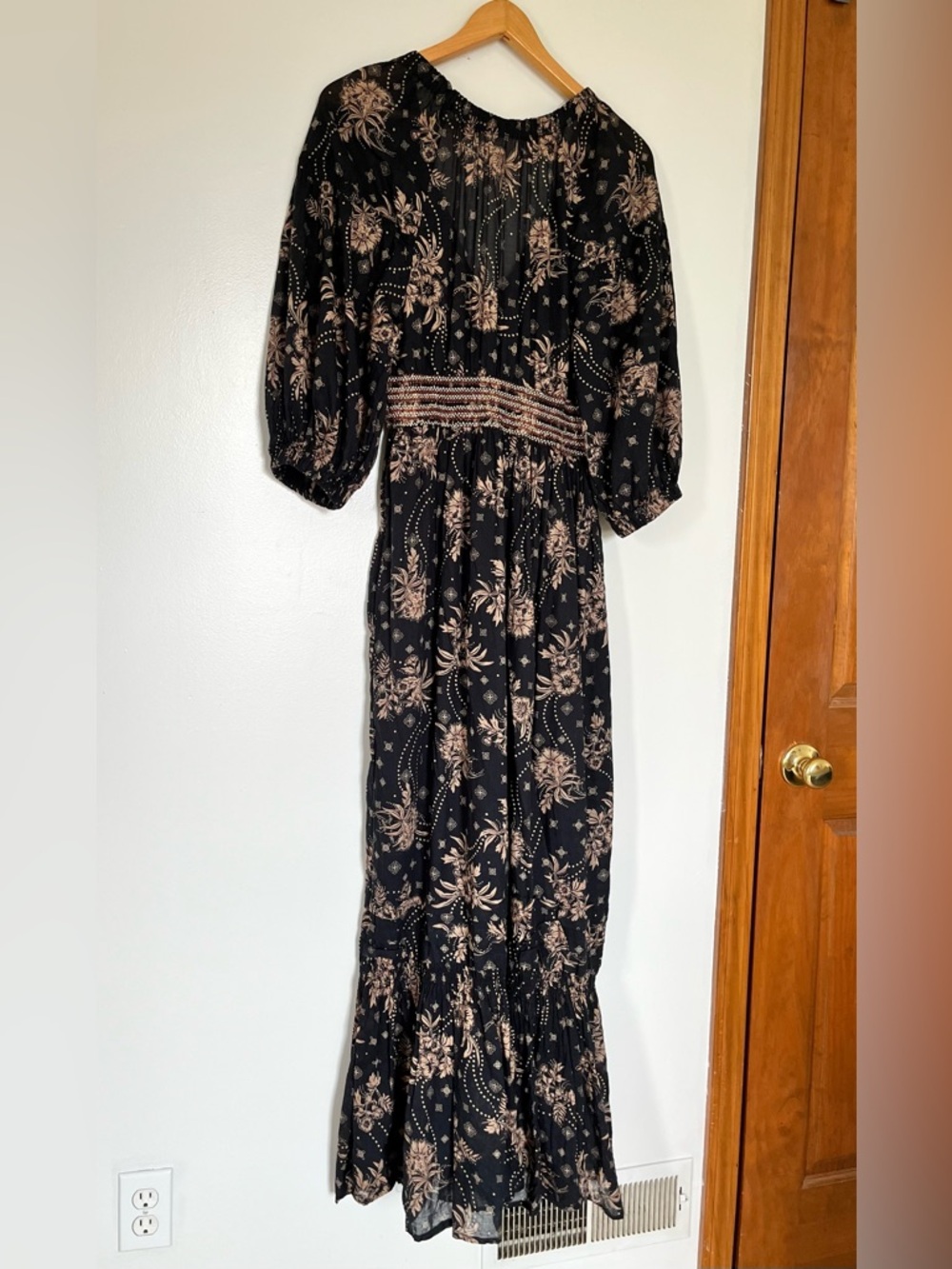 Free People Golden Hour Maxi Dress In Black Small - Picture 11 of 12
